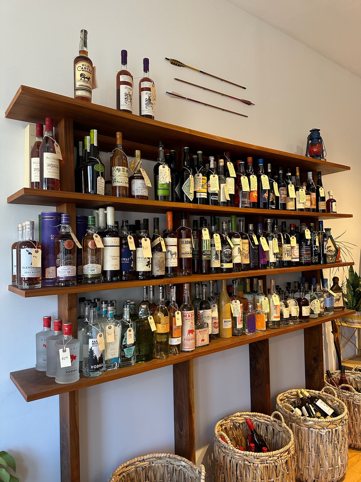 Bar shelf with bottles — save places by mood